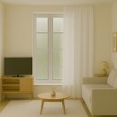 Gardine Blickdicht "Ellen" mit Universalband - 140x145 cm - weiß