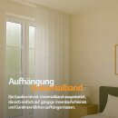 Gardine Blickdicht "Ellen" mit Universalband - 140x145 cm - weiß