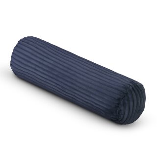Nackenrolle Kissen XXL Cord-Optik 20x70cm  Mitternachtsblau