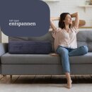 Nackenrolle Kissen XXL Cord-Optik 20x70cm  Mitternachtsblau