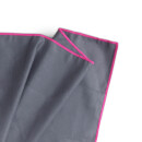 Sporttuch gerollt "grau" farbige Biese 40x80cm - Pink