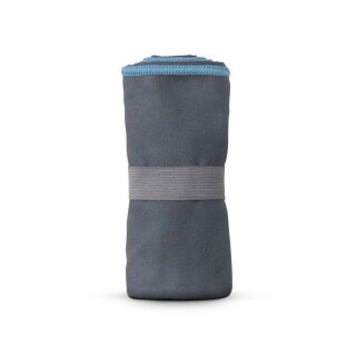 Sporttuch gerollt "grau" farbige Biese 40x80cm - Blau