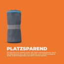 Sporttuch gerollt "grau" farbige Biese 40x80cm - Blau