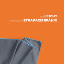 Sporttuch gerollt "grau" farbige Biese 40x80cm - Blau