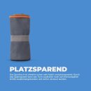 Sporttuch gerollt "grau" farbige Biese 50x100cm - Orange