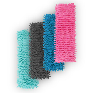 Bodenwischer Ersatzbezug Mikrovelour / Chenille - 4er Mix