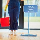 Bodenwischer Ersatzbezug Mikrovelour / Chenille - Hellblau - 2er Pack