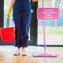 Bodenwischer Ersatzbezug Mikrovelour / Chenille - Pink - 4er Pack