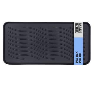 Schuhabtropfschale Kunststoff Schwarz 78x38 cm