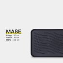Schuhabtropfschale für 2-3 Paar Schuhe Schwarz 50x38 cm 2 Stück