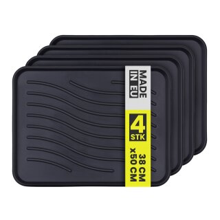 Schuhabtropfschale für 2-3 Paar Schuhe Schwarz 50x38 cm 4 Stück