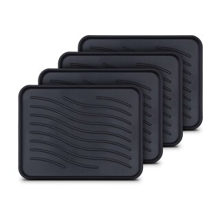 Schuhabtropfschale L für 2 Paar Schuhe 50 x 38cm 4er-Pack