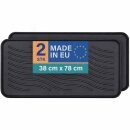Schuhabtropfschale für 3-4 Paar Schuhe Kunststoff Schwarz 78x38cm 2er-Set