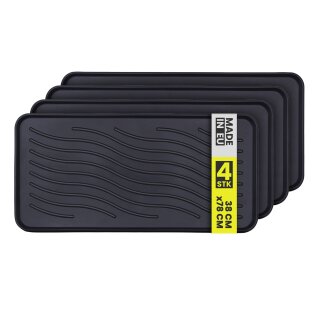 Schuhabtropfschale für 3-4 Paar Schuhe Schwarz 78x38 cm 4 Stück