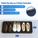Schuhabtropfschale für 3-4 Paar Schuhe Kunststoff Schwarz 78x38cm 4er-Set