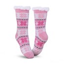Hüttensocken "Schneeflocke" Gr. 36-42 Pink 1 Paar
