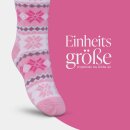 Hüttensocken "Schneeflocke" Gr. 36-42 Pink 1 Paar