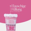 Hüttensocken "Schneeflocke" Gr. 36-42 Pink 1 Paar