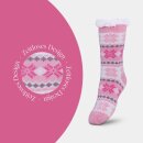 Hüttensocken "Schneeflocke" - Pink - 36-42 - (1 Paar)