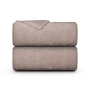 Kuscheldecke 150x200cm "Cashmere Soft-Touch" - Popcorn ( 250g/m² ) Sandgrau
