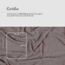 Kuscheldecke 150x200cm "Cashmere Soft-Touch" - Popcorn ( 250g/m² ) Sandgrau