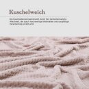 Kuscheldecke 150x200cm "Cashmere Soft-Touch" - Popcorn ( 250g/m² ) Sandgrau