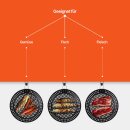 Grillpfanne Gemüsepfanne Metall mit Antihaftbeschichtung Ø30cm