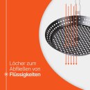 Grillpfanne Gemüsepfanne Metall mit Antihaftbeschichtung Ø30cm