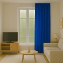 Gardine Blickdicht "Ellen" mit Universalband - 140x175 cm - Blau
