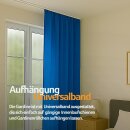 Gardine Blickdicht "Ellen" mit Universalband - 140x175 cm - Blau