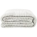 Kuscheldecke Jacquard Flanell Hellgrau 130x170 cm