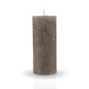 Stumpenkerzen Rustikal Taupe Ø7cm x 15cm
