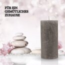 Stumpenkerzen Rustikal Taupe Ø7cm x 15cm