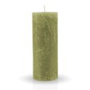Stumpenkerzen Rustikal (3er Pack) Olive Ø7cm x 18cm