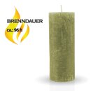Stumpenkerzen Rustikal (3er Pack) Olive Ø7cm x 18cm