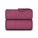 Kuscheldecke 150x200cm "Cashmere Soft-Touch" - Popcorn 150x200cm Weinrot