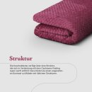Kuscheldecke 150x200cm "Cashmere Soft-Touch" - Popcorn 150x200cm Weinrot