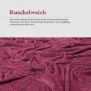 Kuscheldecke 150x200cm "Cashmere Soft-Touch" - Popcorn 150x200cm Weinrot