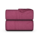 Kuscheldecke "Popcorn" Cashmere Soft-Touch Weinrot 150x200 cm