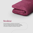 Kuscheldecke "Popcorn" Cashmere Soft-Touch Weinrot 150x200 cm