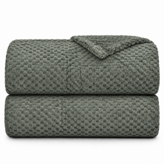 Kuscheldecke "Popcorn" Cashmere Soft-Touch Moon-Mist Grau 150x200 cm