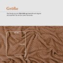 Kuscheldecke "Popcorn" Cashmere Soft-Touch Caramel 150x200 cm