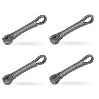 Wäscheleine 20 Meter x 2,2mm 4er Pack Anthrazit
