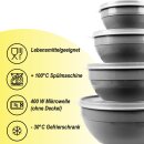 Vorratsdosen 12er Set "Rund" Grau (3 x 4er)