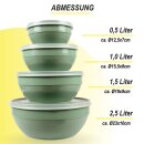 Vorratsdosen 8er Set "Rund" Grün (2 x 4er)