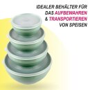 Vorratsdosen 8er Set "Rund" Grün (2 x 4er)