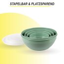 Vorratsdosen 8er Set "Rund" Grün (2 x 4er)