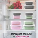 Vorratsdosen 9er Set "Eckig" Grau (3 x 3er)