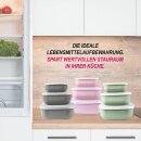 Vorratsdosen 9er Set "Eckig" Grau (3 x 3er)