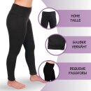 Thermo Leggings "gefüttert" S - 36/38 - Schwarz